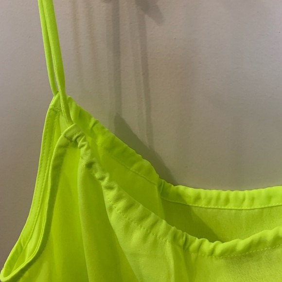 Line & Dot Lime Beach Swim Cover Up Dress Size Medium New With Tags - Picture 6 of 7